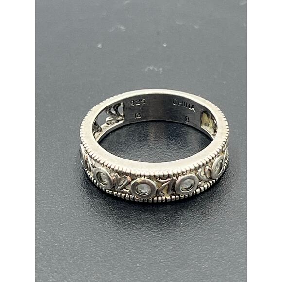 Ross Simon 925 Designer Signed Blue Topaz Sterling Silver Band Ring Sz 8.5 - Picture 9 of 15